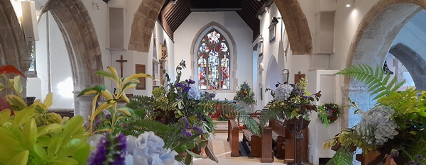Nave flowers and chancel